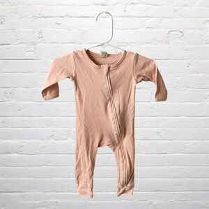 Larkspur // Pink Baby Zip Up Romper